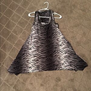 Zebra Print Sleeveless Dress